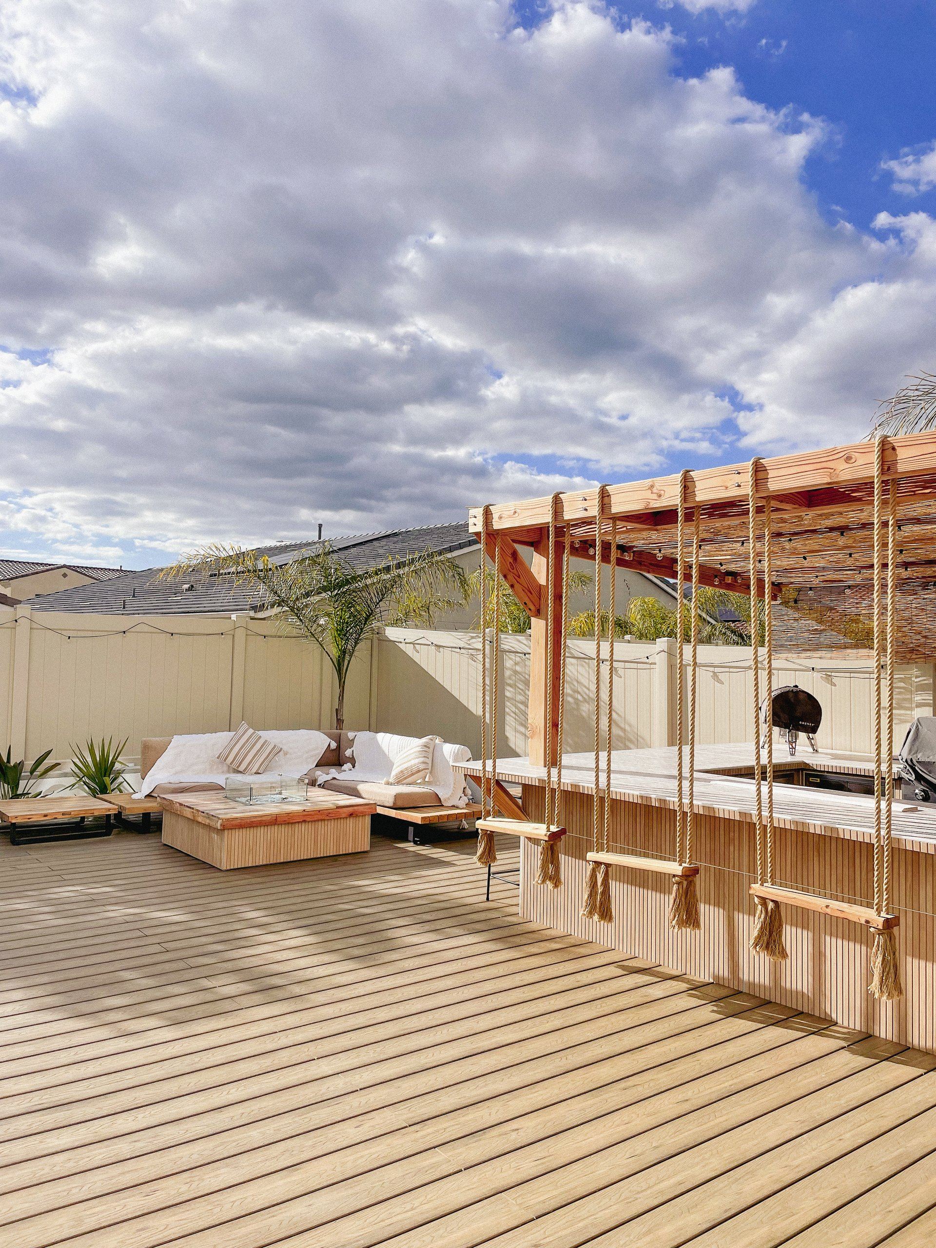 Custom outdoor kitchen and pergola in Menifee, California — built by Ferrante Construction